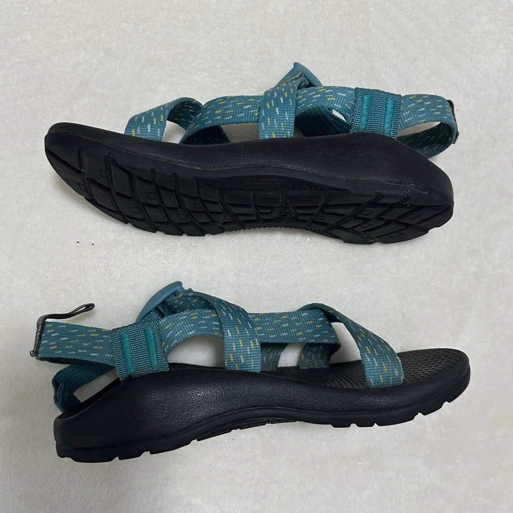 Chaco Kids Sandals Youth 2 Approx Teal Adjustable Sport Hiking Outdoor